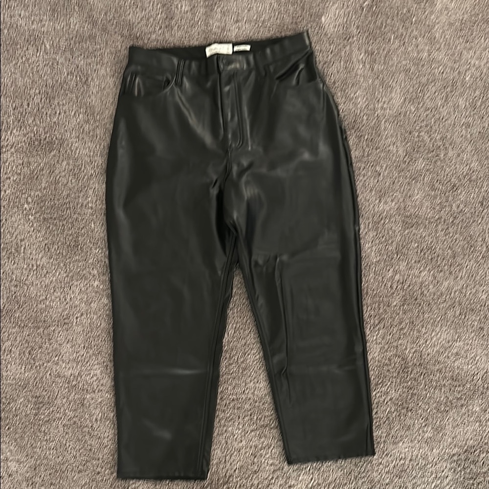 Abercrombie Black Faux Leather Pants